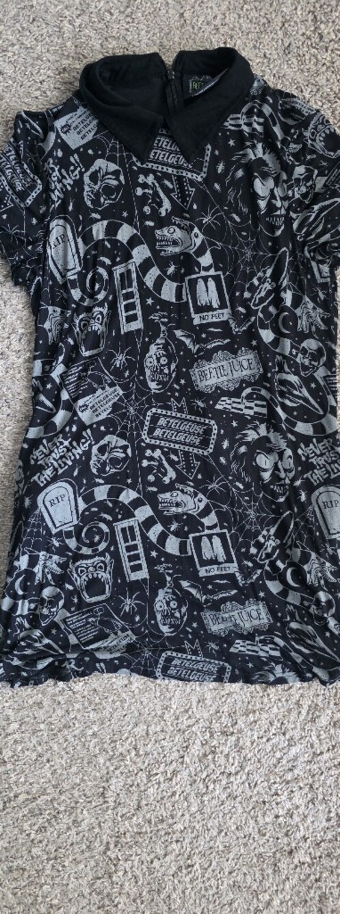 Killstar x Beetlejuice Never Trust Polo Skater Dress - Size Large